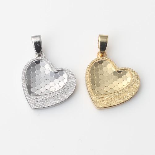 Brass Heart Pendants plated DIY nickel lead & cadmium free Sold By PC