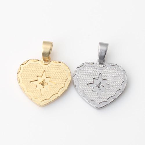 Brass Heart Pendants plated DIY nickel lead & cadmium free Sold By PC