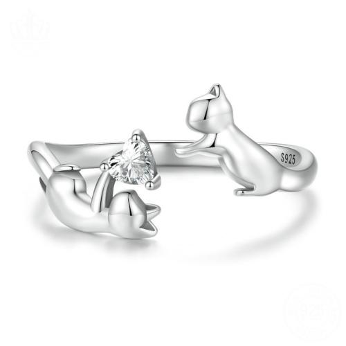 Kubinių Zirconia mikro nutiesti sterlingas sidabro žiedai, 925 Sterling Silver, padengtą, mikro nutiesti kubinių Zirconia & moters, platinos spalva, Pardavė PC