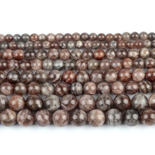 Gemstone šperky Korálky, Sunstone, Kolo, lesklý, módní šperky & DIY & různé velikosti pro výběr, smíšené barvy, Prodáno za Cca 38 cm Strand