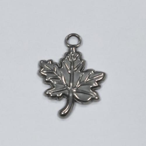 Rustfrit stål smykker Vedhæng, 304 rustfrit stål, Maple Leaf, mode smykker & du kan DIY, oprindelige farve, 15.47x20.28x1.89mm, Ca. 100pc'er/Bag, Solgt af Bag