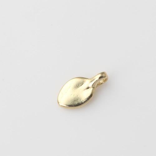 Brass Jewelry Pendants Leaf gold color plated DIY nickel lead & cadmium free Sold By PC