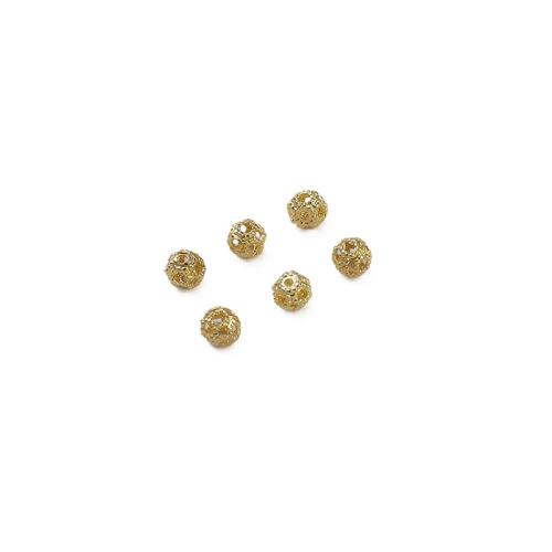 Perline in ottone, placcato, DIY, dorato, 4mm, Foro:Appross. 0.5mm, 20PC/borsa, Venduto da borsa