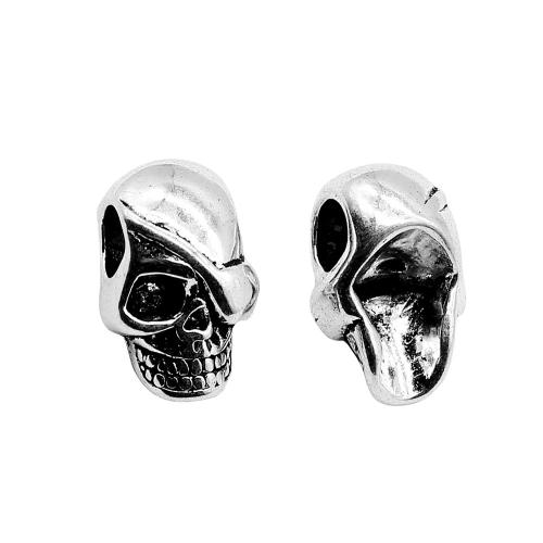 Zinc Alloy Jewelry Beads Skull antique silver color plated vintage & fashion jewelry & DIY Sold By PC