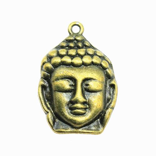 Zinc Alloy Pendler, Buddha, forgyldt, Vintage & mode smykker & du kan DIY, flere farver til valg, 29x19mm, Solgt af PC