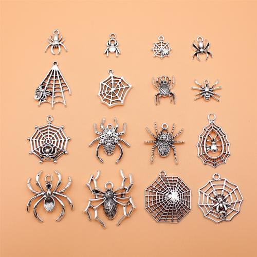 Zinc Alloy Pendants antique silver color plated 16 pieces & DIY nickel lead & cadmium free Sold By Set