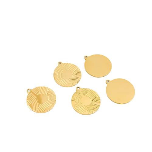 Stainless Steel Pendants 316L Stainless Steel DIY golden Sold By Bag