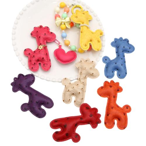 PU Hanger, Giraffe, DIY, meer kleuren voor de keuze, 65x98mm, Verkocht door PC