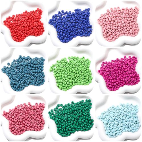 Acrylic Jewelry Beads Flat Round DIY Sold By Bag