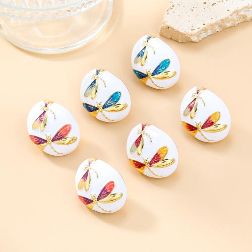 Zinc Alloy Stud Earring fashion jewelry & for woman & enamel Sold By Pair