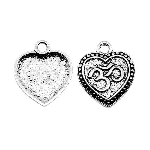 Zinc Alloy Heart Pendants antique silver color plated vintage & fashion jewelry & DIY Sold By PC