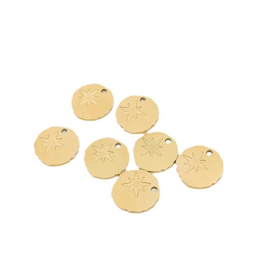 Stainless Steel Pendants 316L Stainless Steel DIY golden Sold By Bag