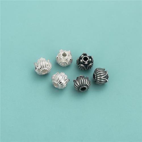 925 sterling ezüst gyöngy, 925 Ezüst, DIY, több színt a választás, 6.50x5mm, Lyuk:Kb 1.6mm, Által értékesített PC