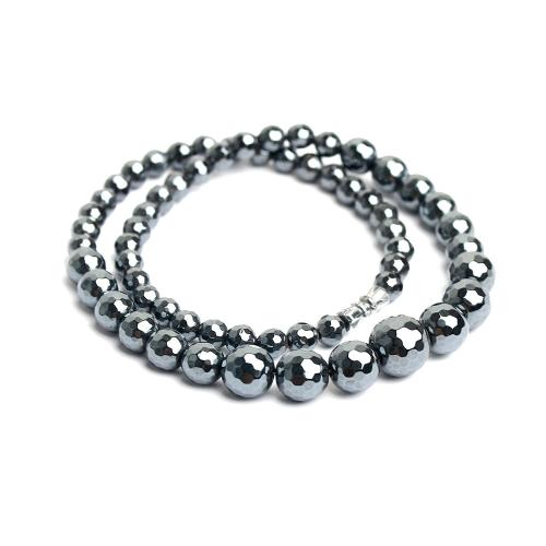 Hematite Muince, le Sinc Alloy, snasta, do bhean, dubh, Fad 41 cm, Díolta De réir PC