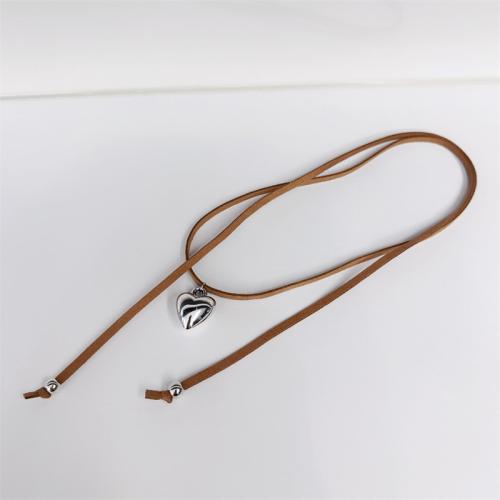 Mode Choker Ketting, Katoenfluweel, met Copper Coated Plastic, handgemaakt, mode sieraden & voor vrouw, meer kleuren voor de keuze, Lengte Ca 110 cm, Verkocht door PC