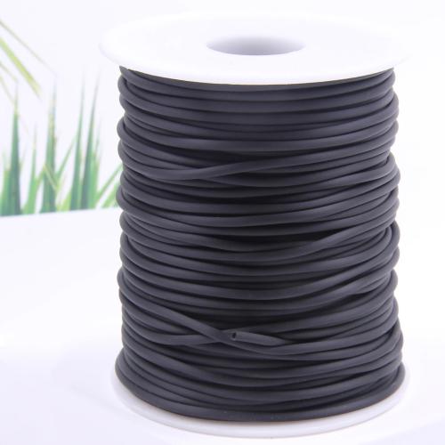 Nakit Moda Cord, Silikonska, s plastična kalem, modni nakit & možete DIY, više boja za izbor, 2mm, 50m/spool, Prodano By spool