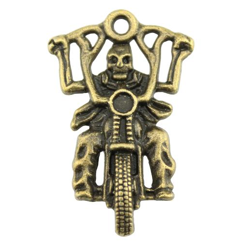 Zinklegering Skull Hangers, Zinc Alloy, Schedel, plated, Vintage & mode sieraden & DIY, meer kleuren voor de keuze, 44x28mm, Verkocht door PC