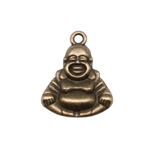 Zinc Alloy Pendler, Buddha, forgyldt, Vintage & mode smykker & du kan DIY, flere farver til valg, 20x16mm, Solgt af PC