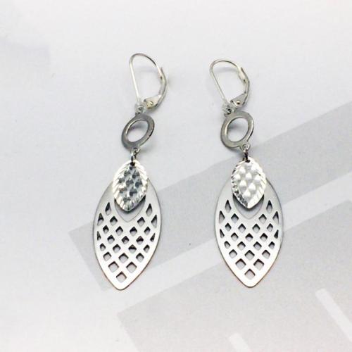 925 Sterling Silver Drop & Dangle Brincos, 925 de prata esterlina, Folha, joias de moda & para mulher, níquel, chumbo e cádmio livre, vendido por par