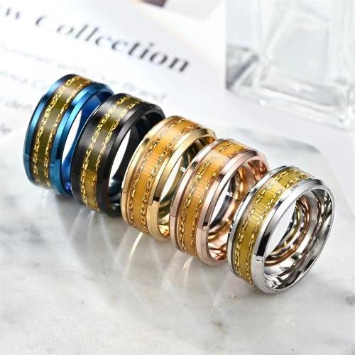 Anillos para Parejas, acero inoxidable 304, Joyería & unisexo & diverso tamaño para la opción, más colores para la opción, Vendido por UD