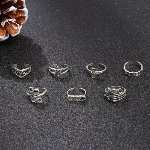 Zinc Alloy Tå Ring, forgyldt, mode smykker & forskellige stilarter for valg & for kvinde, oprindelige farve, Solgt af sæt