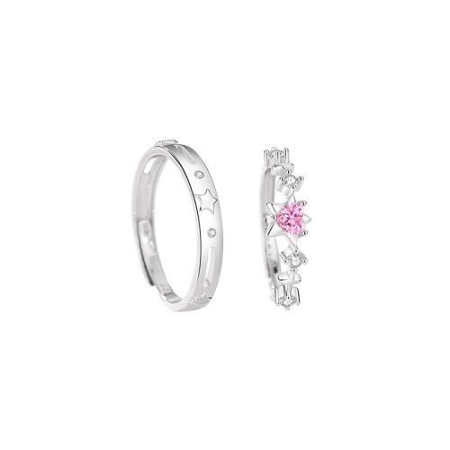 Cubic Zirconia micr3ofono pavimenta anillos de plata esterlina, plata de ley 925, unisexo & diferentes estilos para la opción & micro arcilla de zirconia cúbica, color de platina, Vendido por UD