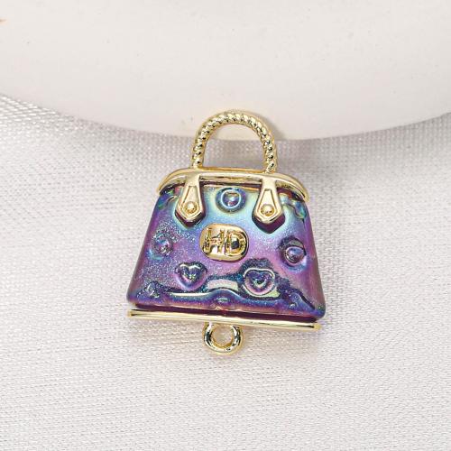 ABS Plastic Pendants with Zinc Alloy Handbag DIY Sold By Bag