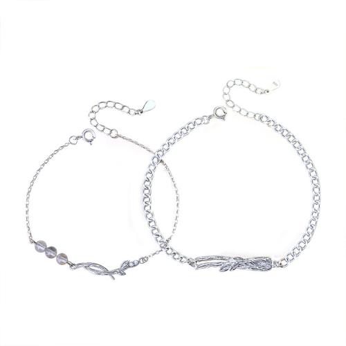 Brass Bracelet & Bangle plated Unisex platinum color Sold By PC