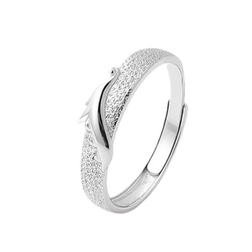 Brass Finger Ring plated Unisex platinum color Sold By PC