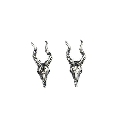 Mässing Stud Örhänge, Får, plated, Unisex, ursprungliga färgen, 17.43x7.23mm, Säljs av Par