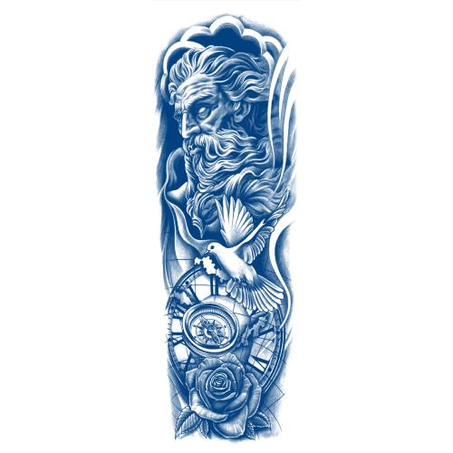 Etiqueta de Tatuagem, papel, pintura de transferência da água, Varios pares a sua escolha, azul, 465x155mm, 10PCs/Lot, vendido por Lot