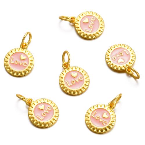 Zinc Alloy émail Pendants, alliage de zinc, Placage de couleur d'or, DIY & styles différents pour le choix, pendant length 9-21mm, Vendu par PC