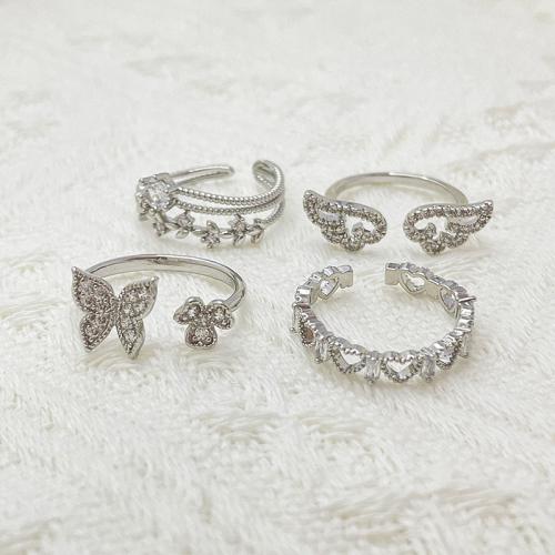 Messing Fingerring, Modeschmuck & verschiedene Stile für Wahl & für Frau, frei von Nickel, Blei & Kadmium, verkauft von PC