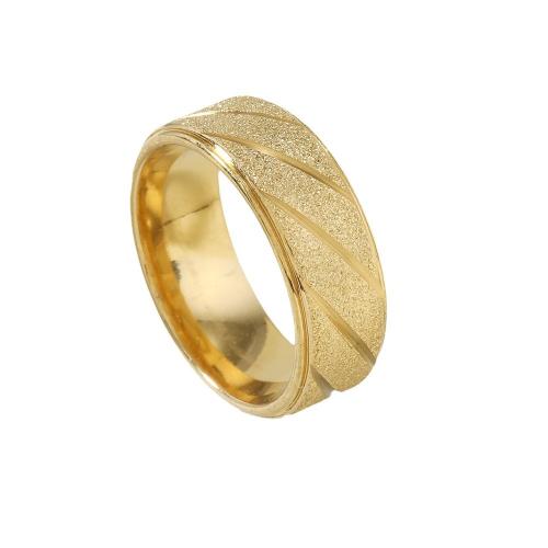 Vinger Ring in edelstaal, 304 roestvrij staal, mode sieraden & verschillende grootte voor keus & voor de mens, gouden, Verkocht door PC