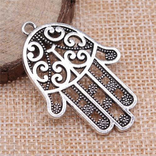 Zinc Alloy Hand Pendler, antik sølv farve forgyldt, Vintage & mode smykker & du kan DIY & hule, 45x30mm, Solgt af PC