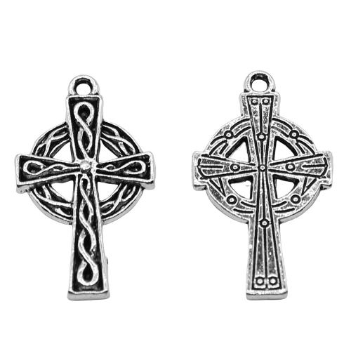 Zinc Alloy Cross Pendants antique silver color plated vintage & fashion jewelry & DIY Sold By PC