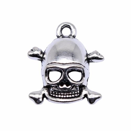 Zinklegering Skull Hangers, Zinc Alloy, Schedel, plated, Vintage & mode sieraden & DIY, meer kleuren voor de keuze, 20x18mm, Verkocht door PC