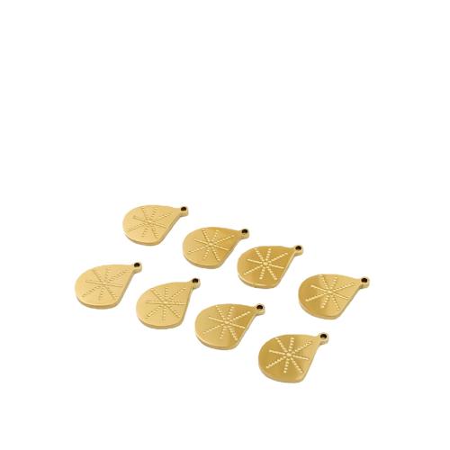 Stainless Steel Pendants 316L Stainless Steel DIY golden Sold By Bag