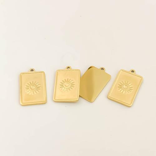 Stainless Steel Pendants 316L Stainless Steel DIY golden Sold By Bag