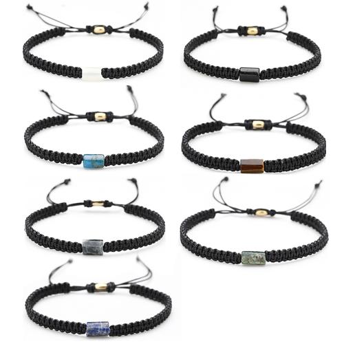 Moda crear pulseras de cordón de cera, Piedras preciosas, con Cordón de cera, hecho a mano, Joyería & diferentes materiales para la opción & para mujer, longitud aproximado 16-26 cm, Vendido por UD