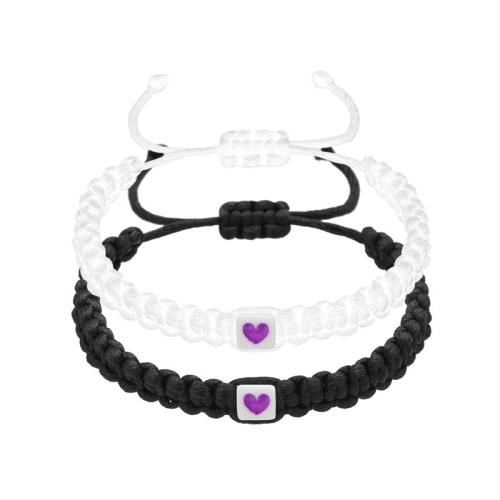 Paar Armband en Bangle, Knoopkoord, met Hars, handgemaakt, mode sieraden & verstelbaar, meer kleuren voor de keuze, Lengte Ca 16-26 cm, Verkocht door PC