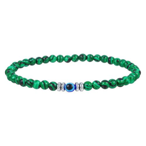 Edelsteen armbanden, Natuursteen, met Glazen kralen, mode sieraden & voor de mens, meer kleuren voor de keuze, nikkel, lood en cadmium vrij, 4mm, Lengte Ca 19 cm, Verkocht door PC