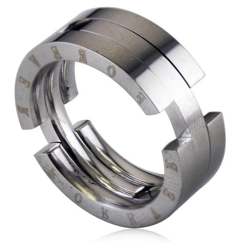 Titantium Steel prst prsten, Titanium ocel, lesklý, unisex & různé velikosti pro výběr, Původní barva, Otvor:Cca 1.8mm, Prodáno By PC