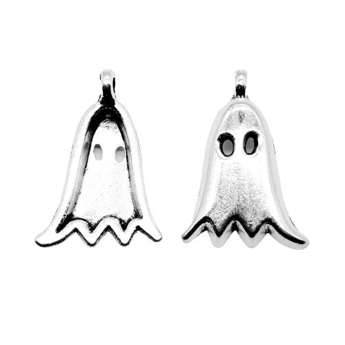 Zinklegering Hangers, Zinc Alloy, spook, antiek zilver plated, Vintage & mode sieraden & DIY, 20x14mm, Verkocht door PC