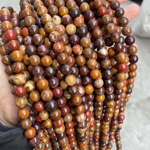 Gemstone Jewelry Beads Natural Stone Round fashion jewelry & DIY mixed colors Sold Per Approx 38 cm Strand