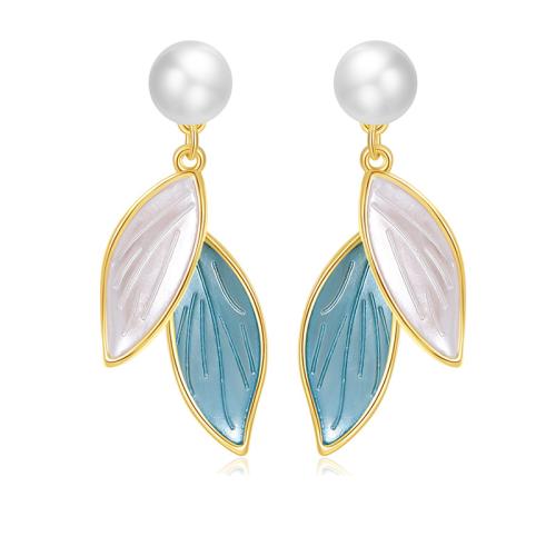 Prás Graí Earring, le Gloine Pearl, jewelry faisin & do bhean, 13x31.36mm, Díolta De réir Péire