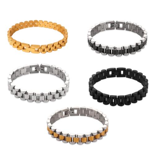 Pulseira de aço titânio, Partículas de aço, joias de moda & unissex, Mais cores pare escolha, 10mm, comprimento Aprox 18 cm, vendido por PC