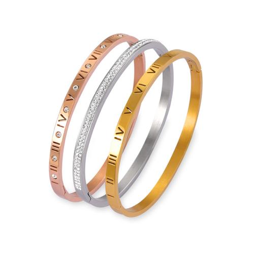 Bracelet d'acier titane, styles différents pour le choix & pour femme & avec strass, plus de couleurs à choisir, Vendu par PC