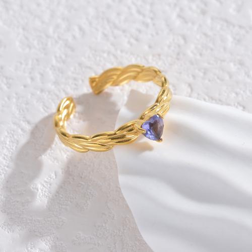 Bague acier titane, Placage de couleur d'or, styles différents pour le choix & pour femme, plus de couleurs à choisir, protéger l'environnement, sans nickel, plomb et cadmium, Vendu par PC