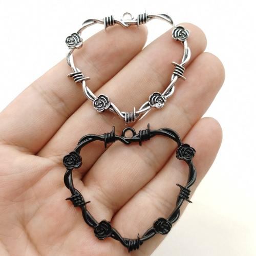 Zinc Alloy Enamel Pendants Heart silver color plated DIY nickel lead & cadmium free Sold By Bag